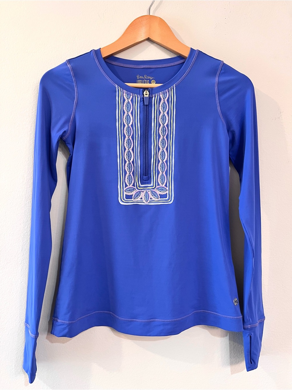 Lilly Pulitzer Luxletic Marion Half-Zip Pullover / Sunguard. Size XS EUC